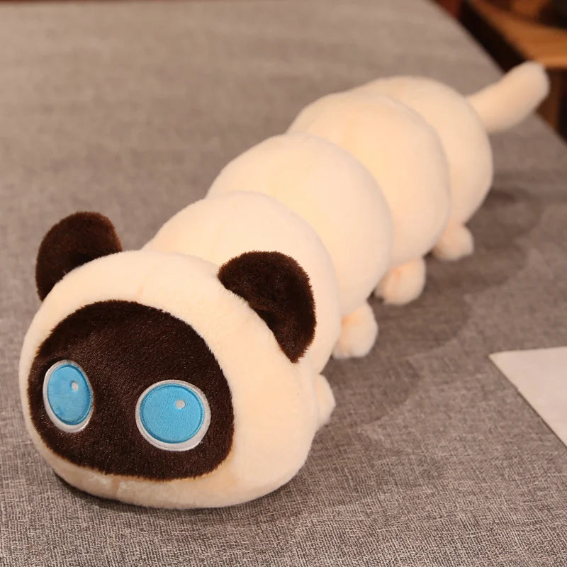 Giant Cute Soft Cat Plush Sleep Long Pillow Cushion Kawaii Black Cat Soft Plush Toys Gift