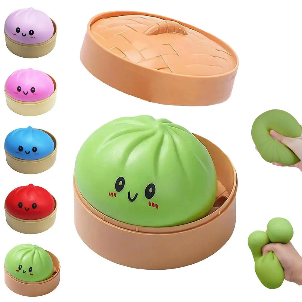 Giant Size Steamed Bun Squeeze Toy Glitter Simulated Food Dumpling Squishy for Office Desk Decor Fun Birthday Party Favors