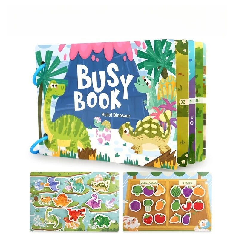 Montessori Baby Busy book My First Quiet Book Paste Early Learning Education Ty Children Toy Matching Game for Babies 2 3 Years