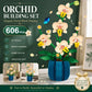 Orchid Building Blocks Flowers Bouquet Bonsai Plant Model Ornament Exquisite DIY Home Decorations Valentines Adult Child's Gifts