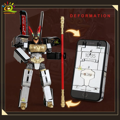 2-in-1 Transformable Monkey King Mecha Model, Transformable Robot Toy, Desktop Ornament, Educational Toy, Children's Gift