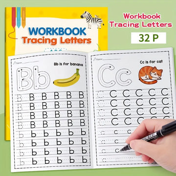 Kids Letter Tracing Workbook with A-Z Practice - Alphabet Tracing Book with Cute Cat, Writing Workbook for Toddlers & Preschoole