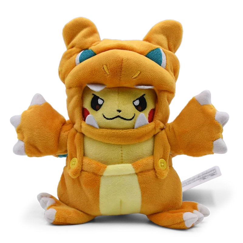 Eevee Pikachu Cosplay Plush Toys Charizard Peluche Lucario Pikach Stuffed Animal Doll Plushies Cute Cartoon Gift Cartoon Dolls