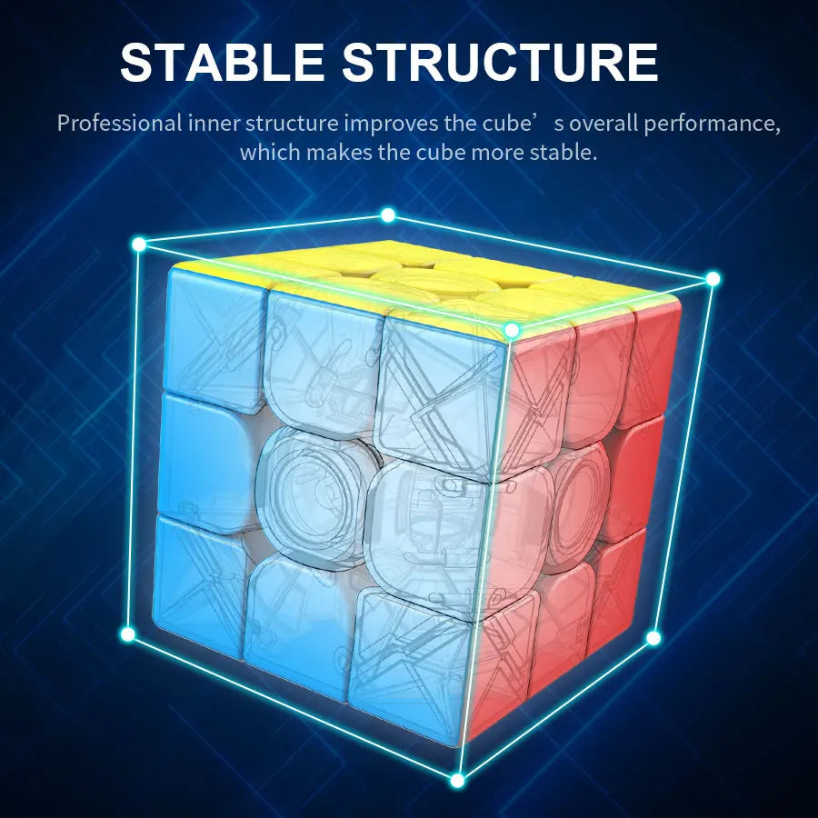 3x3x3 cubic stickerless stress relief puzzle professional education smooth speed competition children's toy gifts