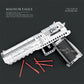 Reobrix Desert Eagle Building Block Set - Realistic Pistol Model with Detachable Magazine & Firing Function, DIY Toy Gift