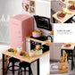 Wooden Miniature Doll House DIY Handmade Assembly Model Building Kit With Dust Cover 3D Puzzle Toys Birthday Gifts Dollhouse
