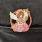 Cute Pink Magical Girl Enamel Brooch, Anime Peripheral Clothing Decoration Badge, Halloween Horror Costume Brooch