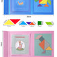Wooden Jigsaw Magnetic Tangram Puzzle Book Educational Toys For Children Baby Kid Portable Montessori Learning Intelligence