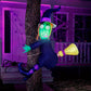 4FT Halloween Witch Inflatable Witch with Build-in LED Lights Outdoor Blow Up Decor for Yard Trees & Parties | Witch Decorations, Halloween Inflatables Outdoor, Blow Up Yard Decor
