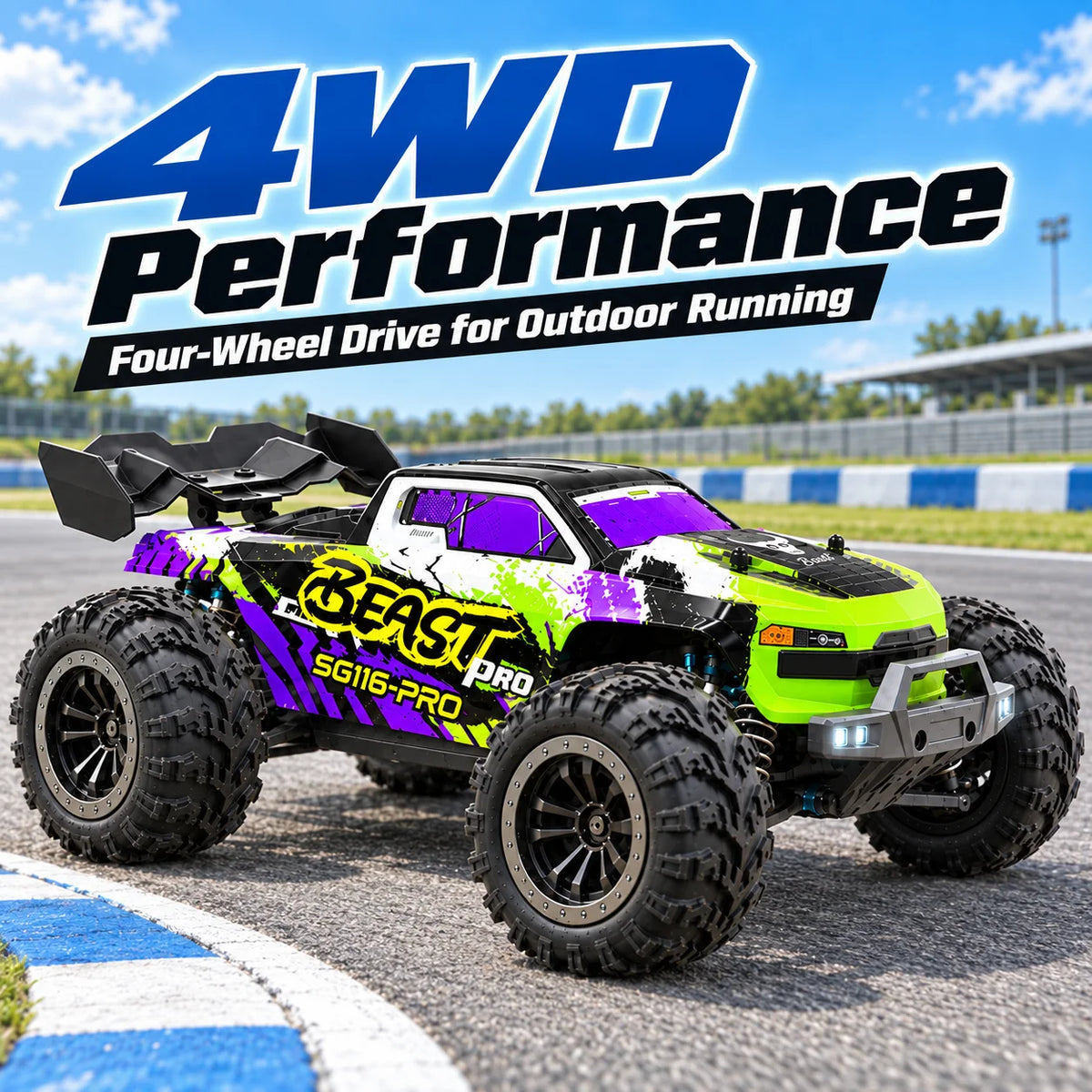 ZNLYRION RC Car Buggy 1:16 4 Wheel Drive Off-Road SG116MAX PRO Vehicle Optional Brushless Motor Anti-Slip Tire Remote Control Racing Truck