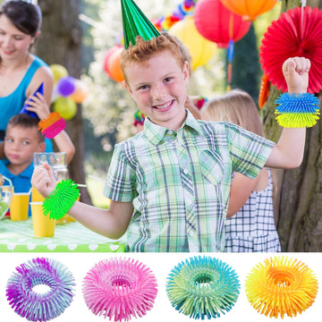 1/4PCS Dense Hair Bracelets Fidget Toys Contrast Color Stress Relief Stretch String Sensory Toys for Kids Gifts Classroom Prizes
