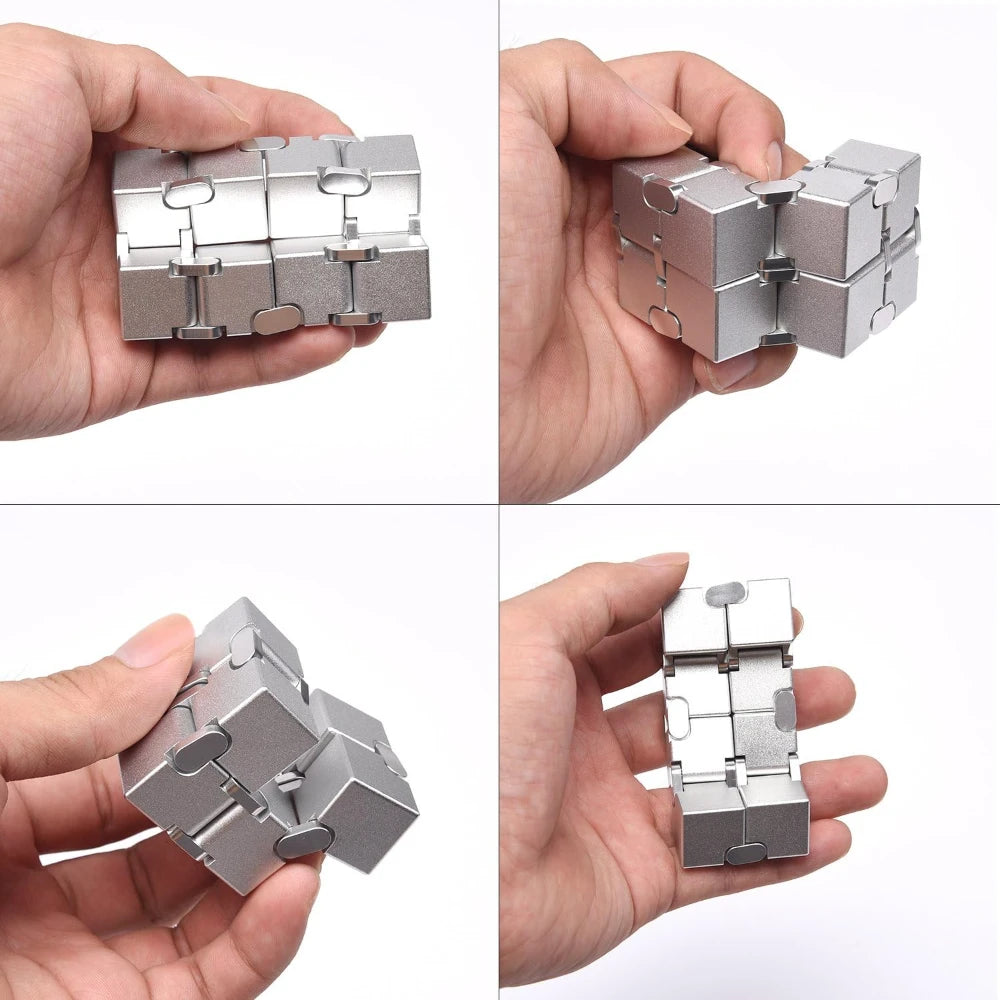 Fidget Finger Toys, ABS Infinity Cube Prime for Stress and Anxiety Relief, Ultra Durable Sensory Gifts for Adults and Kids