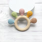 Silicone Baby Ring Teether – Multicolor Sensory Gum Relief Toy