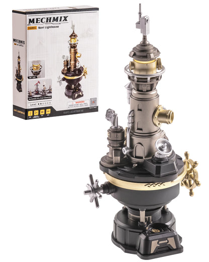 ROKR Navi Lighthouse Mechanical 3D Puzzle with Light, DIY Metal Toy Assembly Kit, Adult Gift, Connectable to Mechmix Series