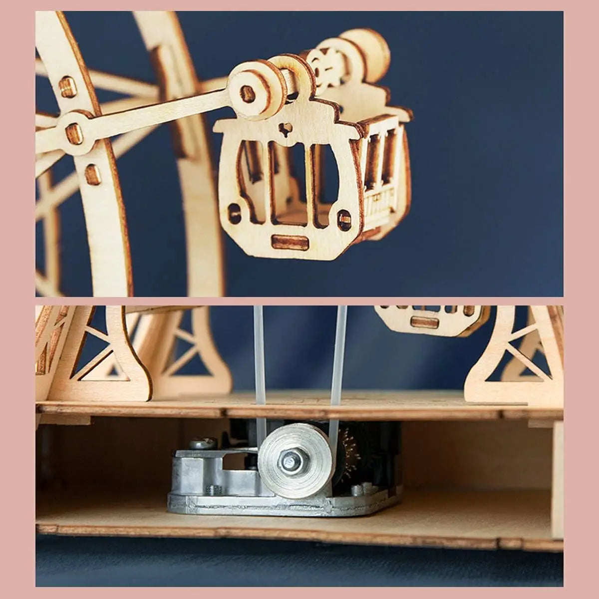 Robotime Rolife 3D Puzzle Ferris Wheel Music Box Box Model Kit with Music for Children and Adults Crafts Adults Women 3D Puzzle