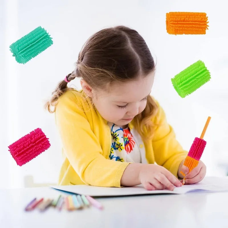 5PCS TPR Pen Grip Practise Pen Aid Writing Gripper Posture Correction Device for Kid Hand Writing Pencil Pen Holder squeeze Toy