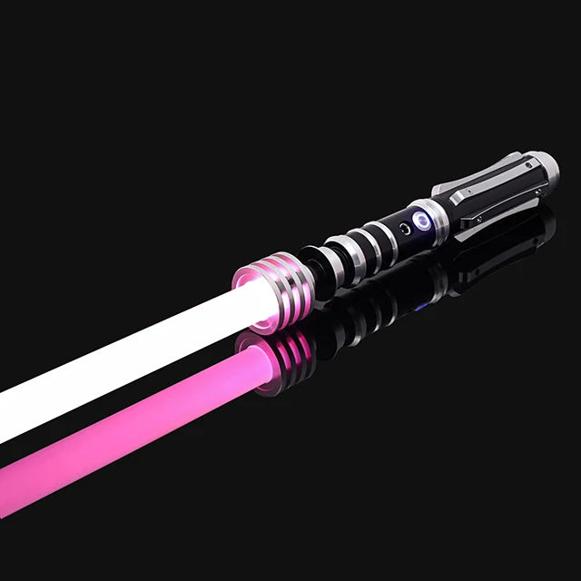 Metal Handle RGB Cosplay Double-edged Lightsaber Sword 16 Colors Change LED Switchable Sound And Light For Boys Girls Gift
