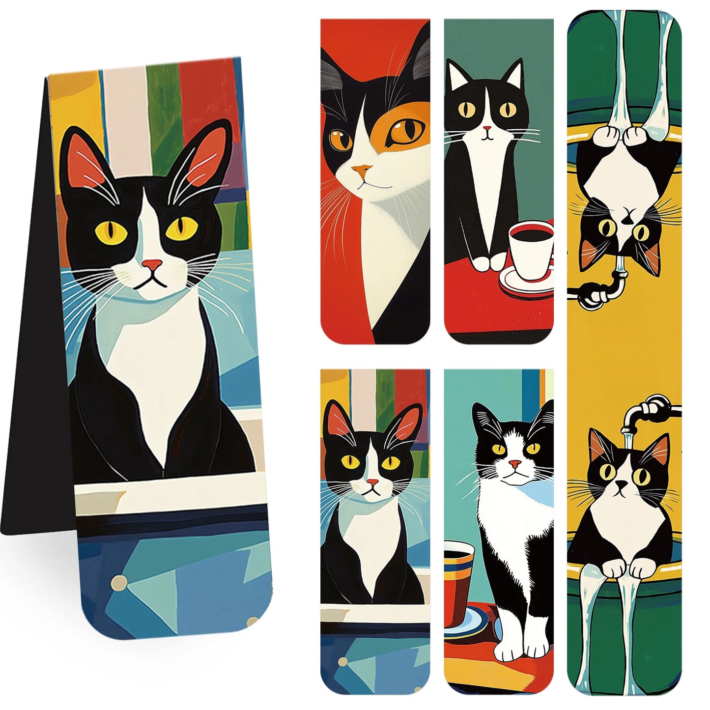 5pcs Simple And Fun Cat Paw Magnetic Bookmarks Reading Items Page Holder Stationery Office Supplies Book For Pages Books Readers