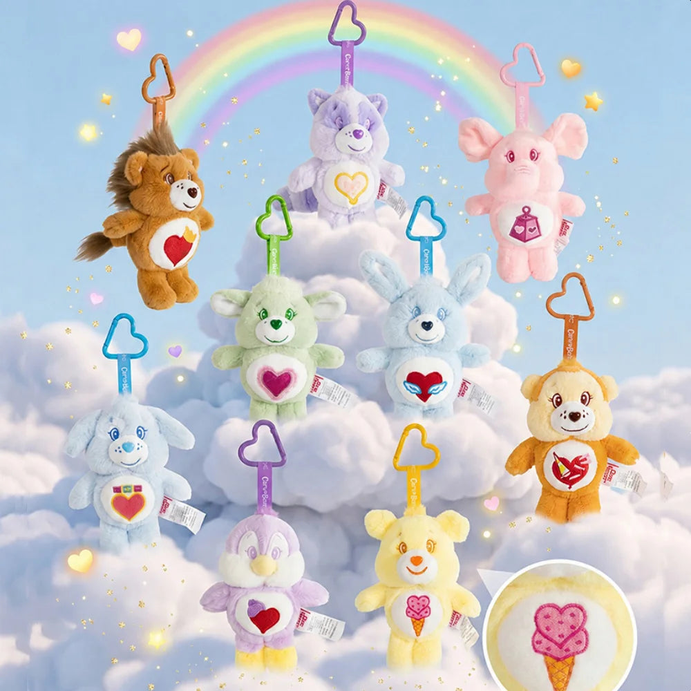 Care Bears Cousins Plush Keychain 15cm Cute Bear Pendant Bag Charm Soft Stuffed Toy Kawaii Accessory Birthday Gift Collectible