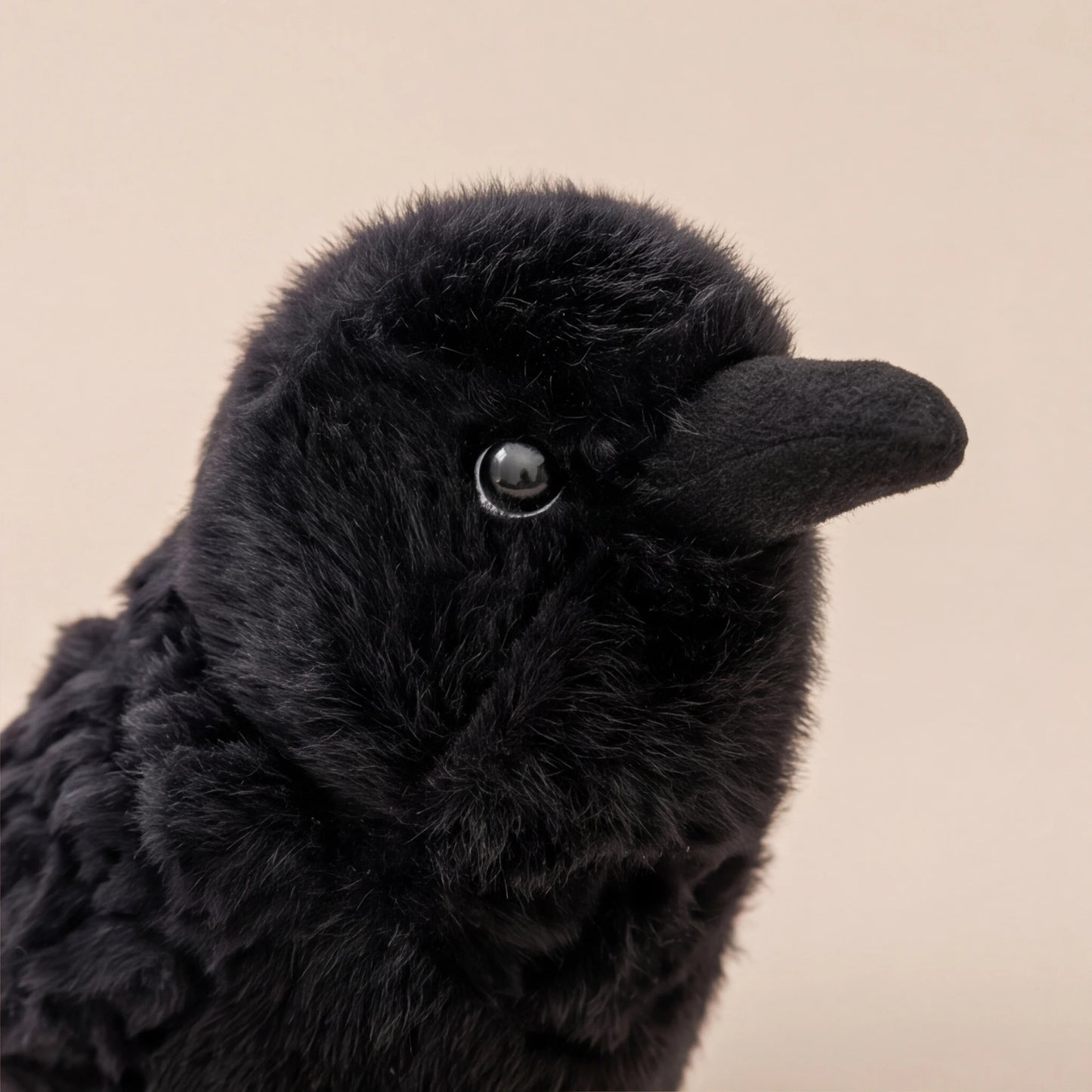 10cm 20cm Kawaii Black Crow Plush Toy Realistic Crow Stuffed Animal Creative Bird Soft Doll for Child and Adults Gothic Room Dec