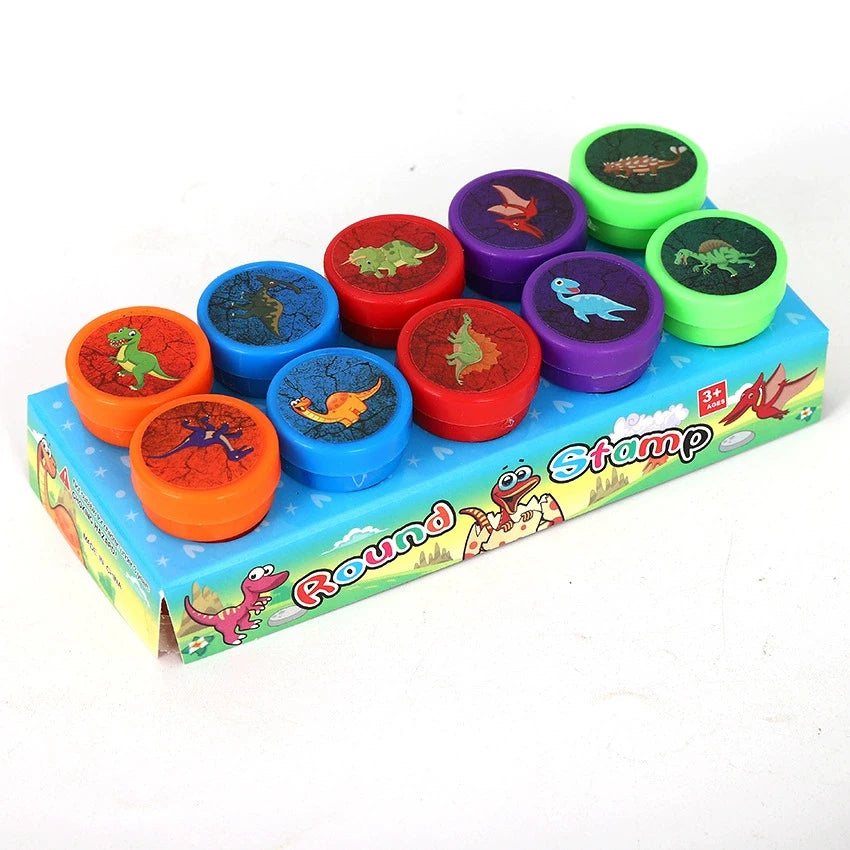 10pcs Assorted Stamps for Self-ink Stamps Toy Stamps Smiley Face Seal Scrapbooking DIY Painting Photo Album Decoration