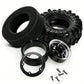 RED SPIDER 4Pcs 1.3 Inch 70mm RC Crawler Rubber Tires Metal Beadlock Wheel Rims Off‑Road Tyre Set for 1/18 1/24 RC Crawler Axial SCX24 FMS FCX24 RC Car Upgrade Spare Parts