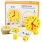 Children Montessori Clock Educational Toys Hour Minute Second Cognition Matching Puzzle Toys Kids Early Preschool Teaching Aid