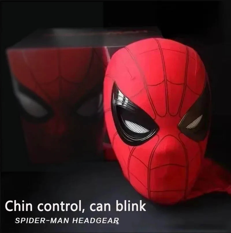 2026 Popular Breathable Full‑Face Mask With Chin Operable Blink Touch Glowing Mask Halloween Cosplay Boys Headgear Toy