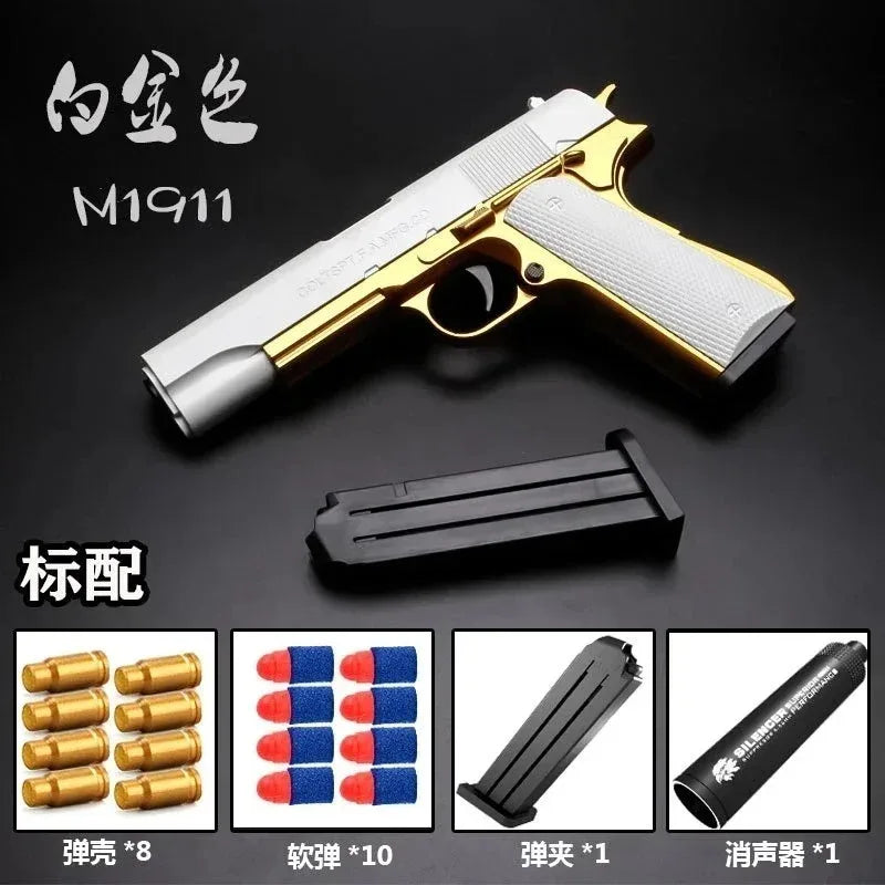 2026 Newest Shell Ejecting Airsoft Pistol Soft Bullet Toy Gun Children Armas Shoot Outdoor Game Boys Gift