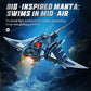 ROKR Mechanical Manta Ray 3D Metal Puzzle - Dynamic Bionic Model, Adult Assembly Model MI06