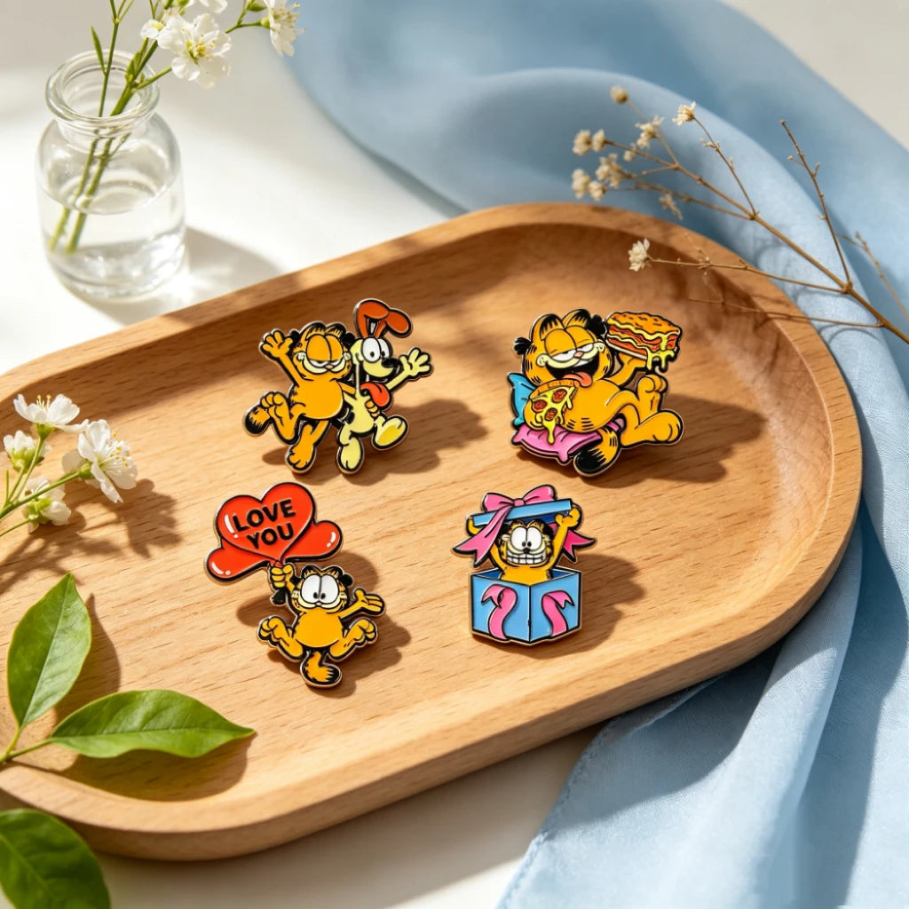 4 Pieces of Random Shipping New Cute Kitten Series Brooch Creative Personality Animation Peripheral Cartoon Cat Set Badge
