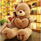 80/100cm Big LOVE Bear Plush Toy Lovely Huge Stuffed Soft Bear Doll Lover Bear Kid Toy Girlfriend Valentine's Day Birthday Gifts