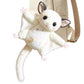 Stuffed Animal Bag Charm Cute Flying Squirrel Purse Pendant Plush Backpack Ornament for Women Girls Kids Adults Daily Outdoor