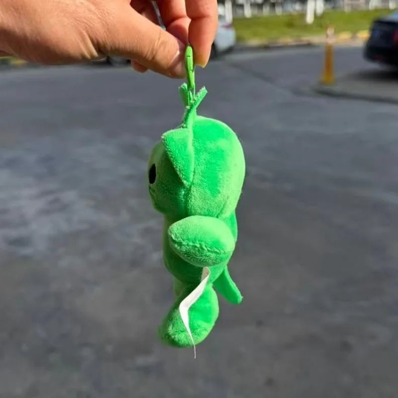 Cute Alien Cat Plush Keychain Green Kitten Soft Plushie Dolls Kawaii Anime Stuffed Pendant Bag Decor Couple Gifts for Friends