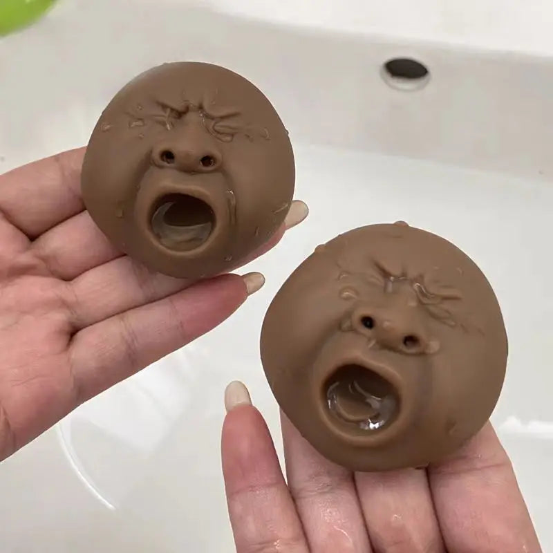 Novelty Gifts Funny Yawning Face Tea Pet Relax Squeeze Nose Water Spray Fidget Anxiety Stress Relief Toys For Kids Adults