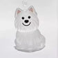 Transparent Cute Dog Pendant Keychain Creative Pet Hair Storage Capsule Hanging Ornament for Pet Lover DIY Pet Memorial Keychain