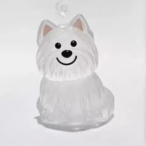 Transparent Cute Dog Pendant Keychain Creative Pet Hair Storage Capsule Hanging Ornament for Pet Lover DIY Pet Memorial Keychain