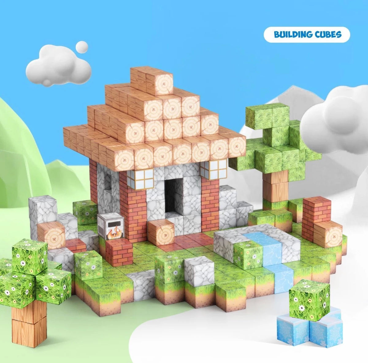 Magnetic Building Blocks Toy Building Blocks Full Set of Children's DIY Assembly Toy Building Blocks Table Building Games June 1