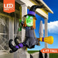 4FT Halloween Witch Inflatable Witch with Build-in LED Lights Outdoor Blow Up Decor for Yard Trees & Parties | Witch Decorations, Halloween Inflatables Outdoor, Blow Up Yard Decor