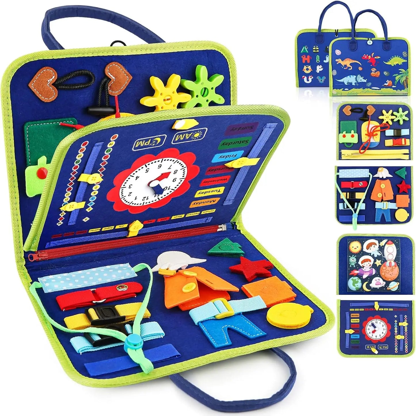 Busy Board Montessori Toys for Toddler Boy Birthday Gifts, Busy Book Sensory Toys for Toddlers Learning Educational