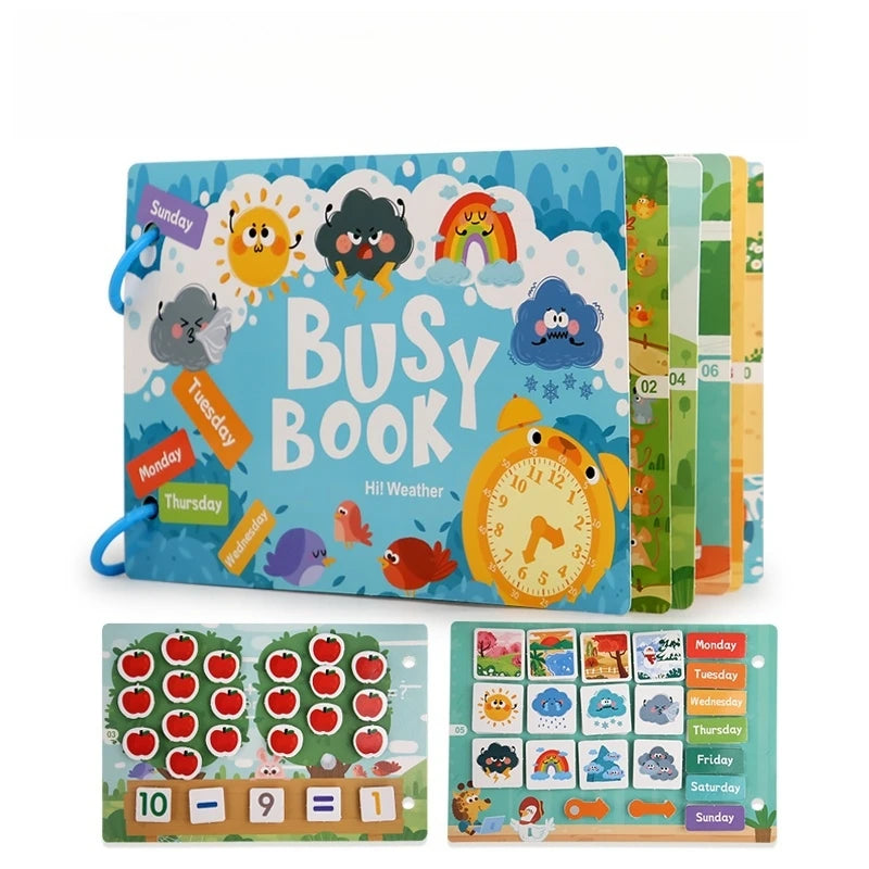 Montessori Baby Busy book My First Quiet Book Paste Early Learning Education Ty Children Toy Matching Game for Babies 2 3 Years