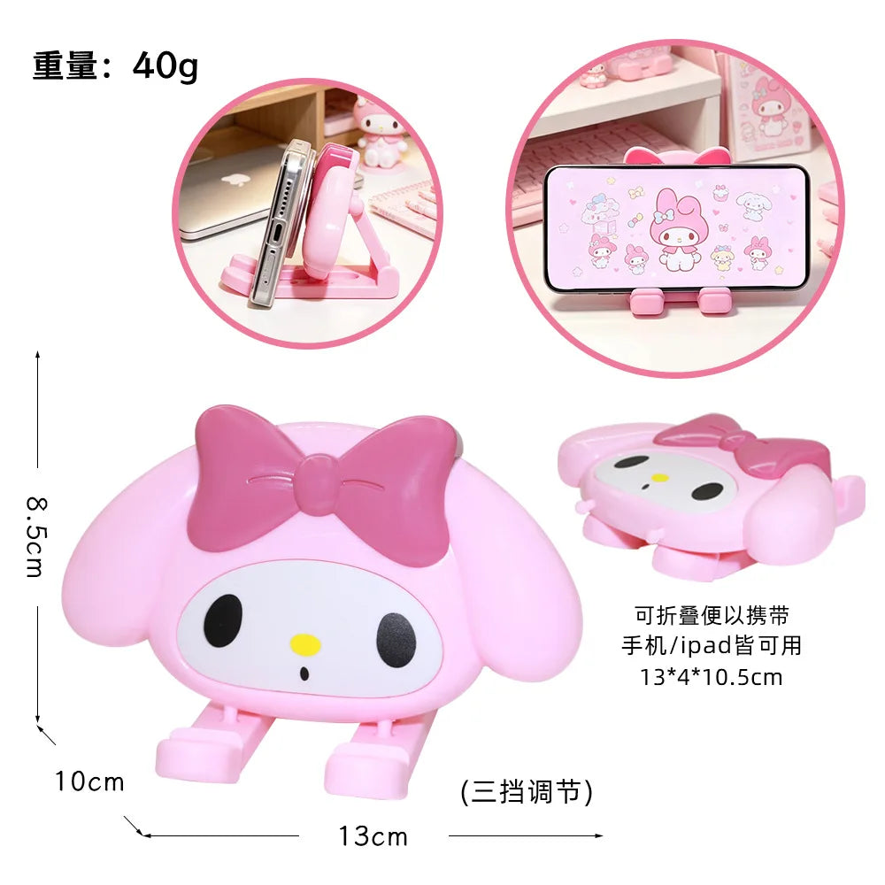 Kawaii HelloKitty cartoon peripheral phone holder, portable folding phone holder, suitable for small gifts between friends