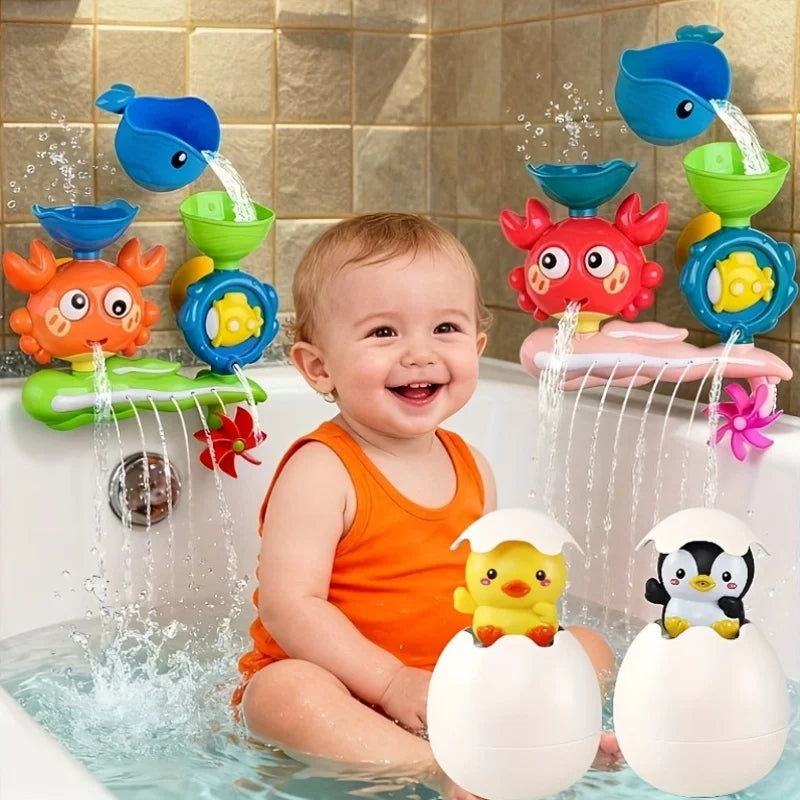 Baby Bath Toy Wall Sunction Cup Track Water Games Children Bathroom Monkey Caterpilla Bath Shower Toy for Kids Birthday Gifts