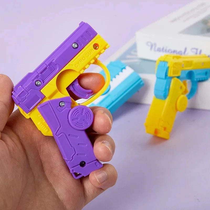 2 in 1 Deformed Fidget Spinner Toys Gun for Children Antistress Hand Spinner Vent Toy Funny Automatic Rebound Mini Gun Gyro Gift