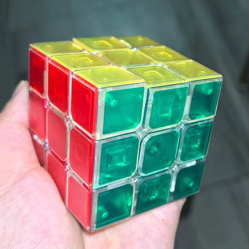 Transparent Cube 3x3x3 Fast Smooth Turning Educational Brain Teaser Toys for Kids Boys Girls Cubo Mágico кубик рубик