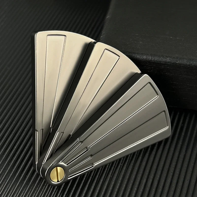 Mechanical Magnetic Push Card Slider - Fan Pa Pa Coin Pushing Plate Anti Stress Sensory Fidget Toy Cool Things for Adults