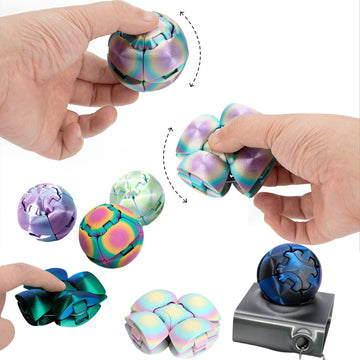 3D Printed Gear Ball Rotating Ball Movable Fidget Spinner Stress Relief Toys for Kids Model Desktop Creative Ornament Toys Gifts
