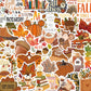 50pcs Autumn Fall Maple Leaves Sticker Travel Suitcase Phone Laptop Luggage Classic Stickers Home Decor Diy