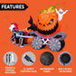 8 Ft Long Pumpkin Carriage Halloween Inflatables Outdoor Decorations Blow Up Pumpkin Carriage with Build-in LEDs Blow Up for Yard, Halloween Inflatables Party Decoration Outside Garden Lawn