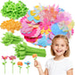DIY Rose and Butterfly Flowers vase Fabric Flower Bouquet Craft Kit Handmade Girls Toy Birthday Gift Playset decoration